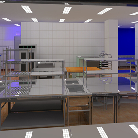 酒店廚房設(shè)備3D示意圖