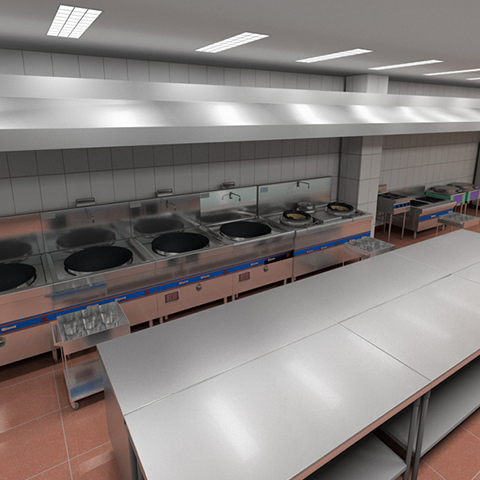 政府食堂3D效果圖