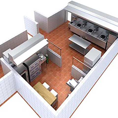 廚房設(shè)備3D效果圖